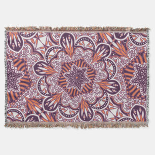 Ethnic style, vintage decorative texture. throw blanket