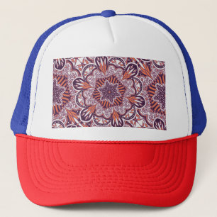 Ethnic style, vintage decorative texture. trucker hat