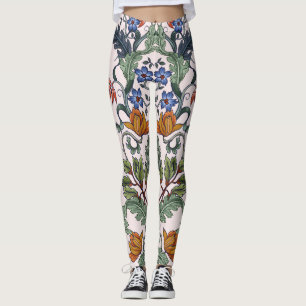 Ethnic Traditional: Decorative Vintage Floral Leggings