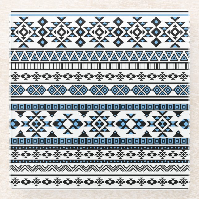 Ethnic Triangle Geometric Navajo Pattern Glass Coaster (Front)