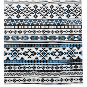 Ethnic Triangle Geometric Navajo Pattern Shower Curtain