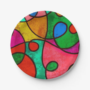 Ethnic Tribal African Multicolored Paper Plate