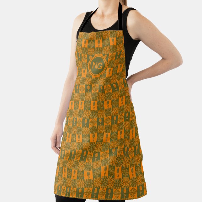 ethnic tribal african pattern apron (Insitu)