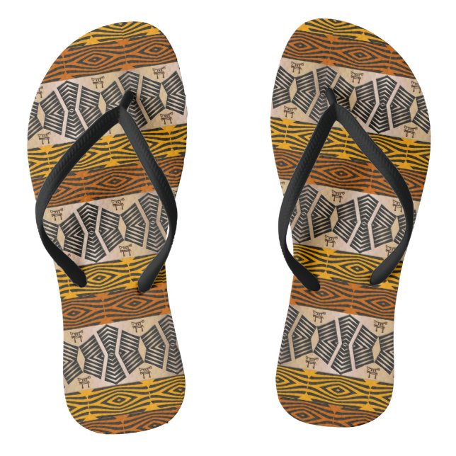 ethnic tribal african pattern jandals (Footbed)