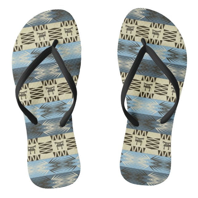 ethnic tribal african pattern jandals (Footbed)