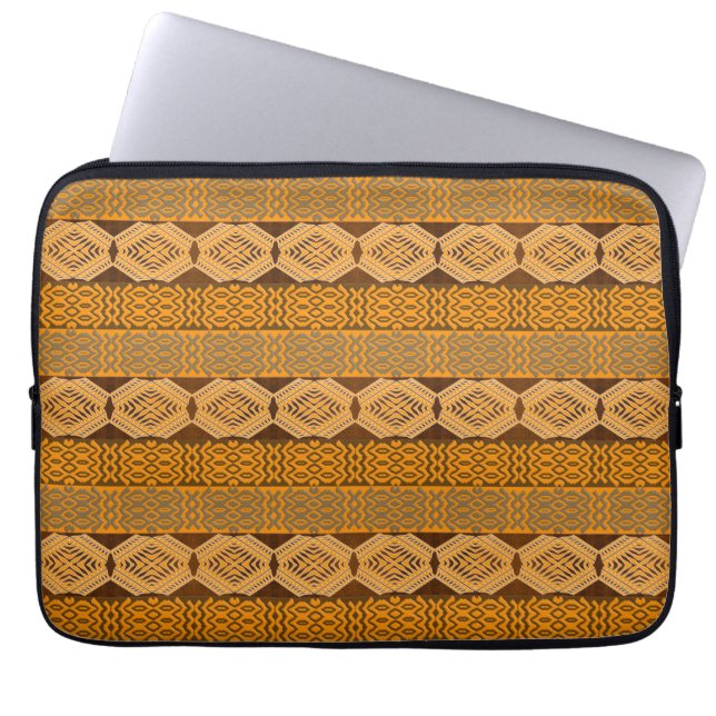 ethnic tribal african pattern laptop sleeve (Front)