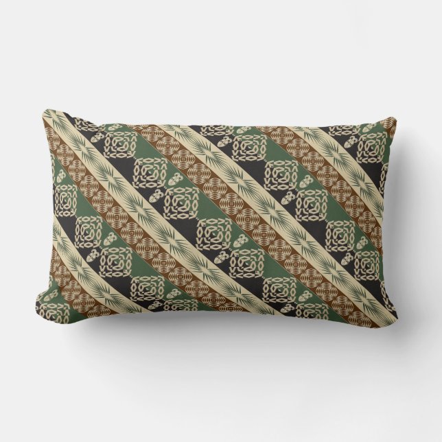 ethnic tribal african pattern lumbar cushion (Front)