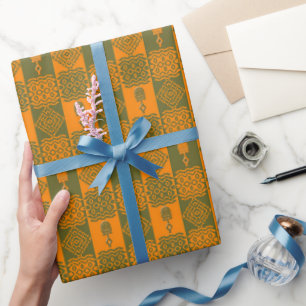 ethnic tribal african pattern wrapping paper