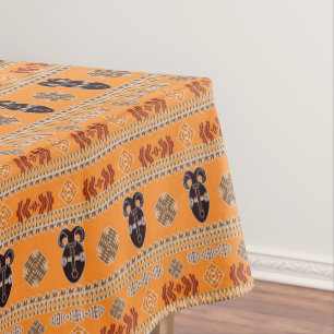 Ethnic Tribal African Stripes pattern Tablecloth