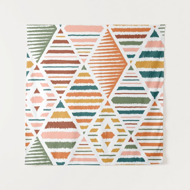 Ethnic Tribal Argyle Seamless Pattern Tapestry (Front)