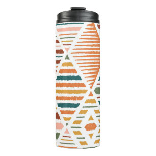 Ethnic Tribal Argyle Seamless Pattern Thermal Tumbler