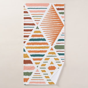 Ethnic Tribal Argyle Seamless Pattern. Traditional Bath Towel