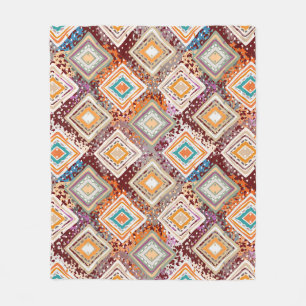 Ethnic tribal art, abstract geometry. fleece blanket
