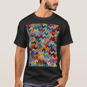 Ethnic Tribal Embroidered Geometric T-Shirt