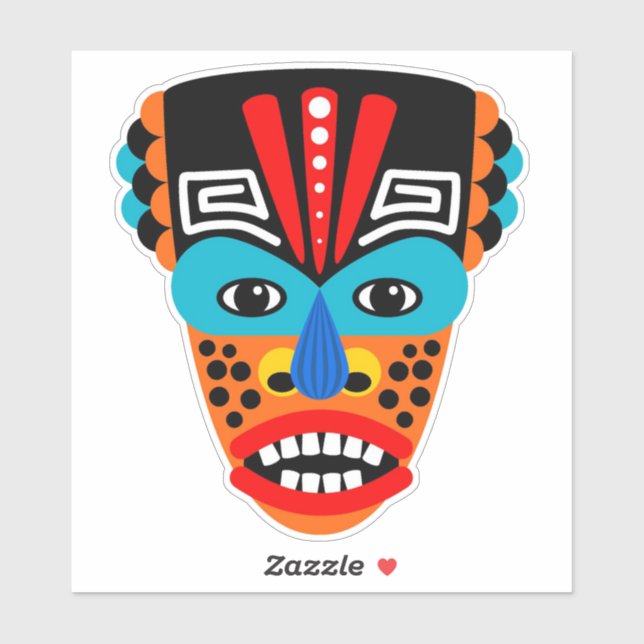 Ethnic Tribal Mask Sticker (Sheet)