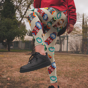 Ethnic Tribal Masks Leggings