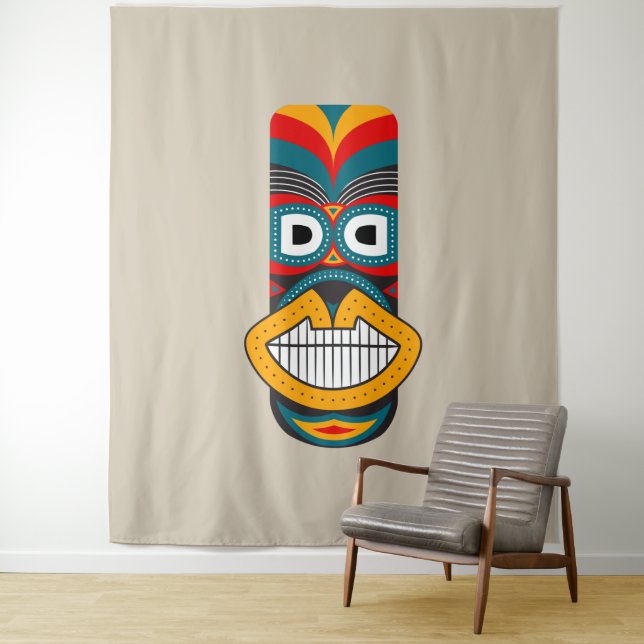 Ethnic Tribal Masks Tapestry (In Situ)