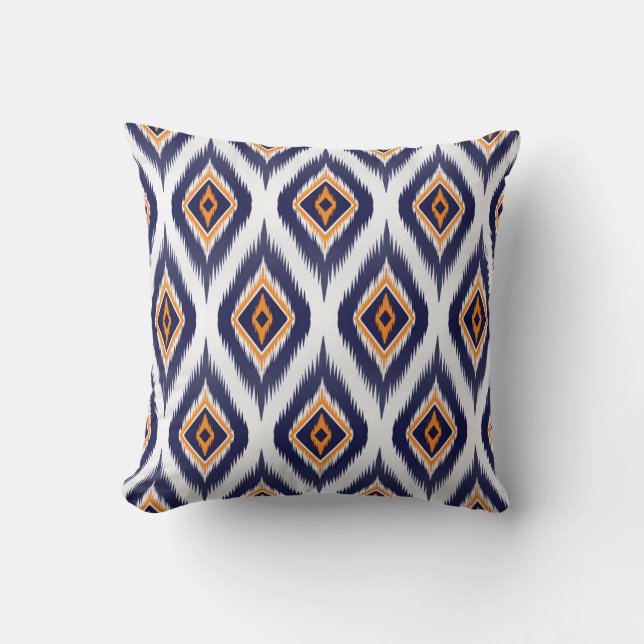 Ethnic Tribal Motif: Ikat Pattern. Cushion (Front)