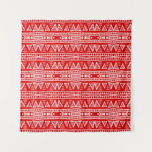 Ethnic Tribal Motifs Striped Pattern Tapestry (Front)