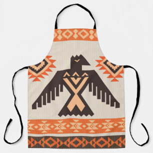 Ethnic tribal ornament with eagle apron