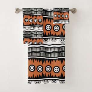 Ethnic Tribal Pattern Bath Towel Set