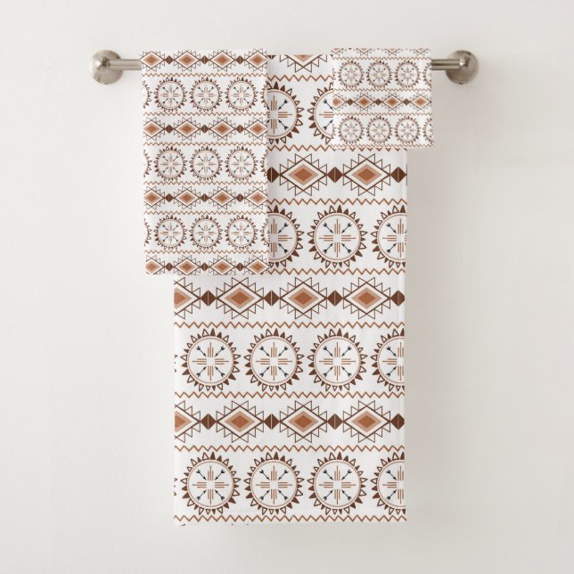 Ethnic Tribal Pattern Bath Towel Set (Insitu)