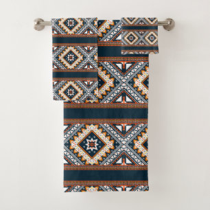 Ethnic Tribal Pattern Bath Towel Set