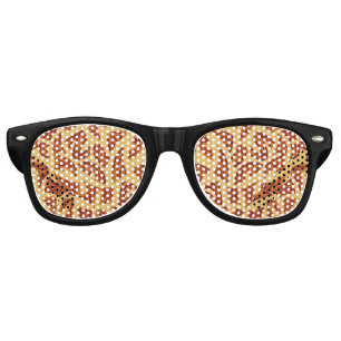 Ethnic Tribal Pattern Orange Brown Beige Retro Sunglasses