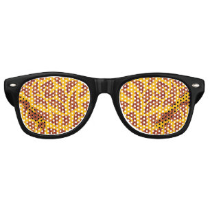 Ethnic Tribal Pattern Orange Brown Yellow Retro Sunglasses
