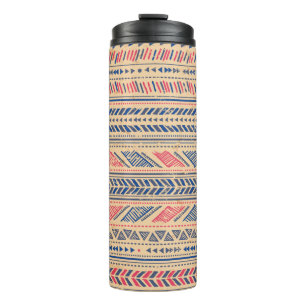 Ethnic tribal vintage seamless pattern thermal tumbler