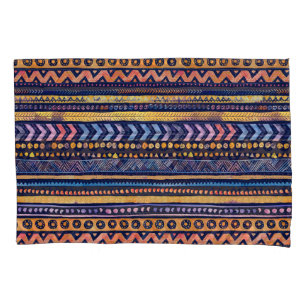 Ethnic Tribal Watercolor Dark Pattern Pillowcase