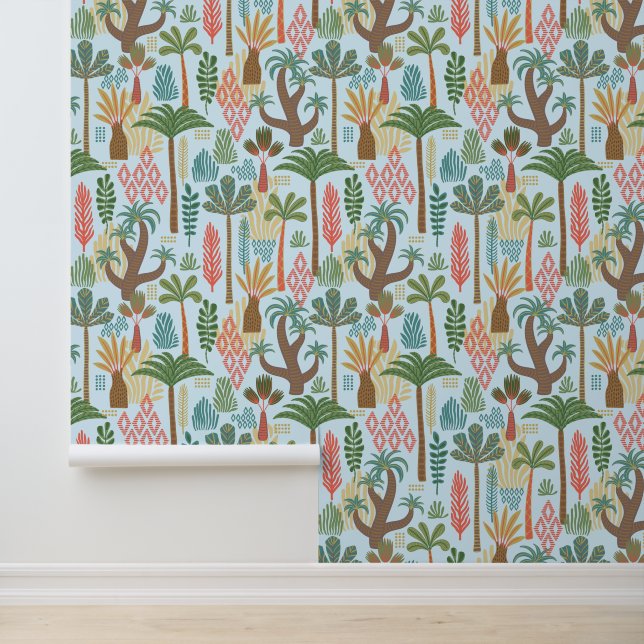 Ethnic tropical seamless patterns wallpaper (Application)