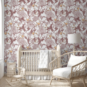 Ethnic Victorian Floral Pattern Vintage Design Wallpaper