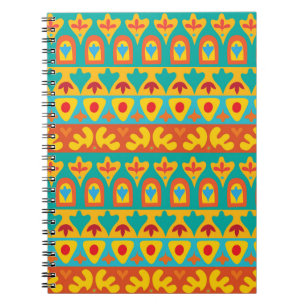 Ethnic Vintage Garden Seamless Background Notebook