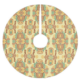 Ethnic Vintage Trend: Bohemian Seamless Tile Brushed Polyester Tree Skirt