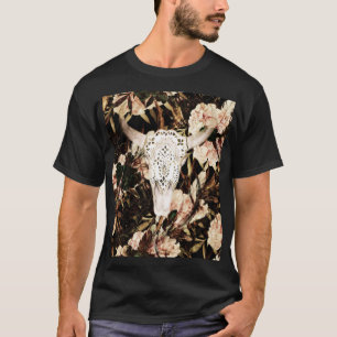 Ethnic watercolor: retro floral background. T-Shirt