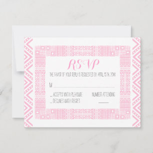 Ethnic Wedding RSVP Response Card Personalised