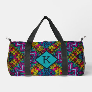 Ethnic Woven Threads Duffle Bag