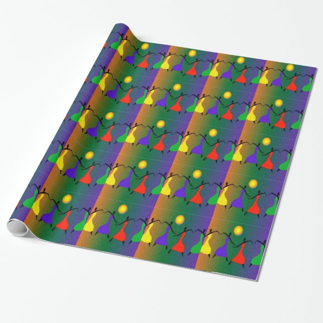 Ethnic Wrapping Paper (Unrolled)