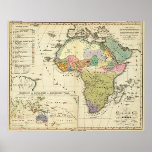Ethnographic Map of Africa Poster