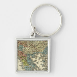 Ethnographic Map of Ottoman Empire Key Ring