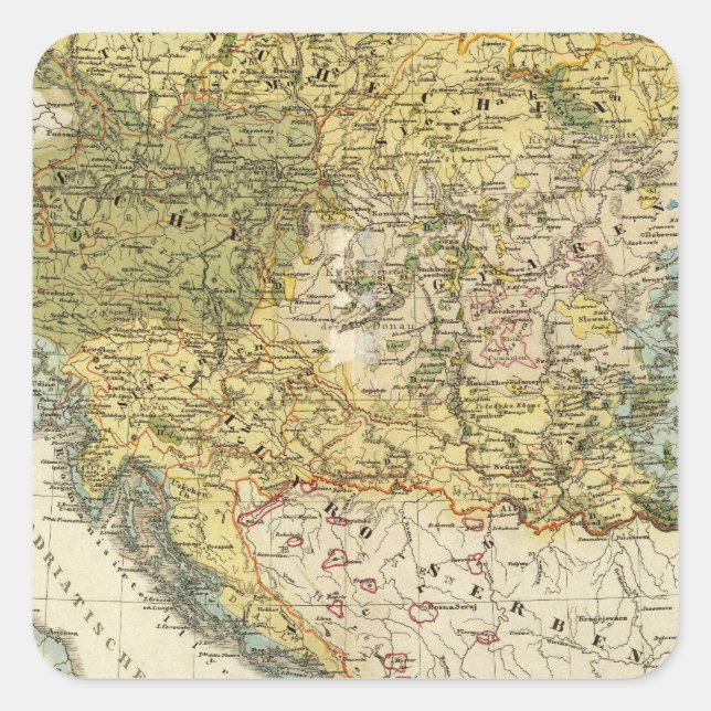 Ethnography Map of Europe Square Sticker (Front)