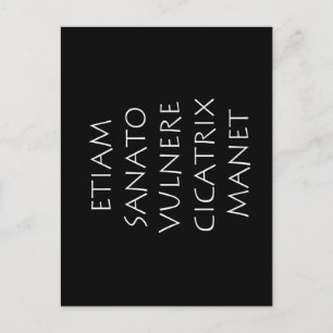 Etiam sanato vulnere cicatrix manet postcard