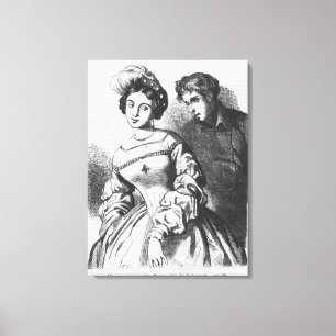 Etienne Lousteau speaking to an actress Canvas Print