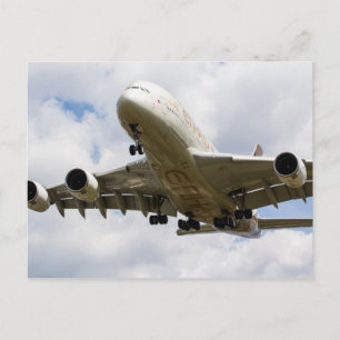 Etihad Airbus A380 Postcard
