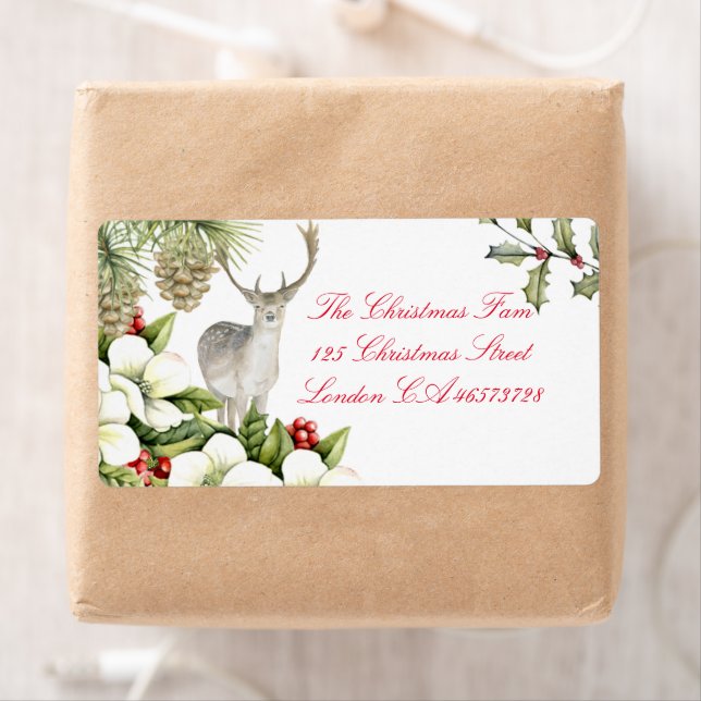 Etiket kerst hert (Insitu)