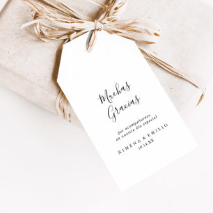 Etiquetas de Regalos de Boda Minimalista Gift Tags