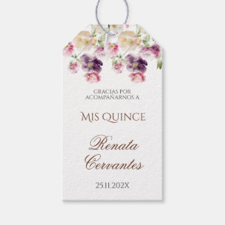 Etiquetas Para Regalos Quinceanera Floral Gift Tags