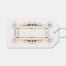 Etiquette cadeau rétro , de style Art Déco