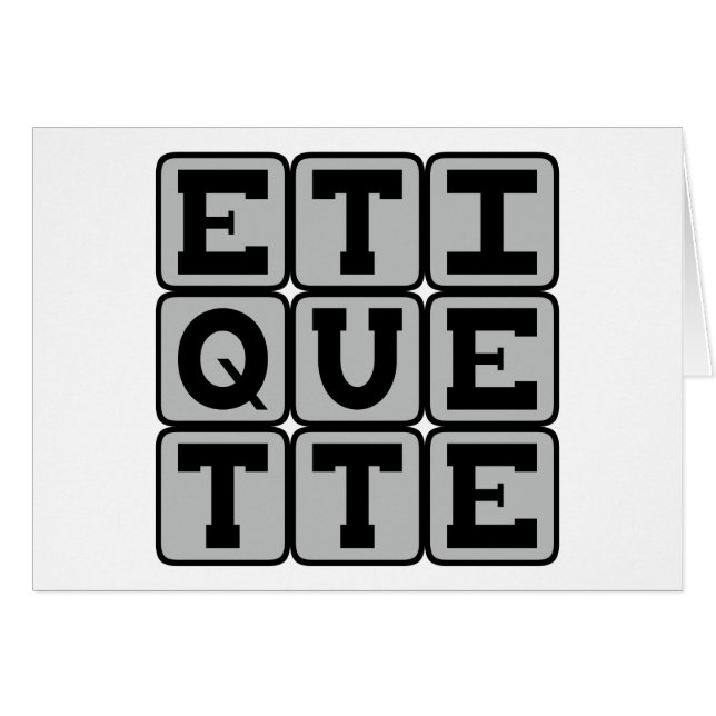 Etiquette, Rules of Social Behaviour (Front Horizontal)